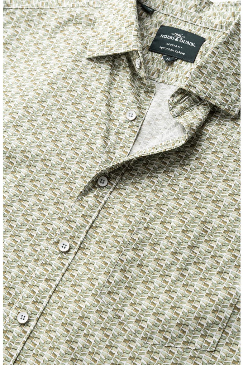 Avonside Short Sleeve Organic Cotton Button-Up Shirt, Alternate, color, FERN