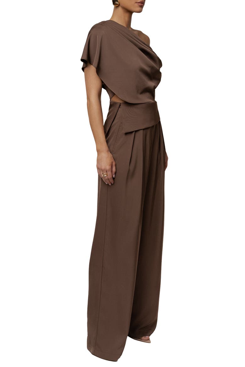 Gleam and Glow Satin Top, Alternate, color, Chocolate