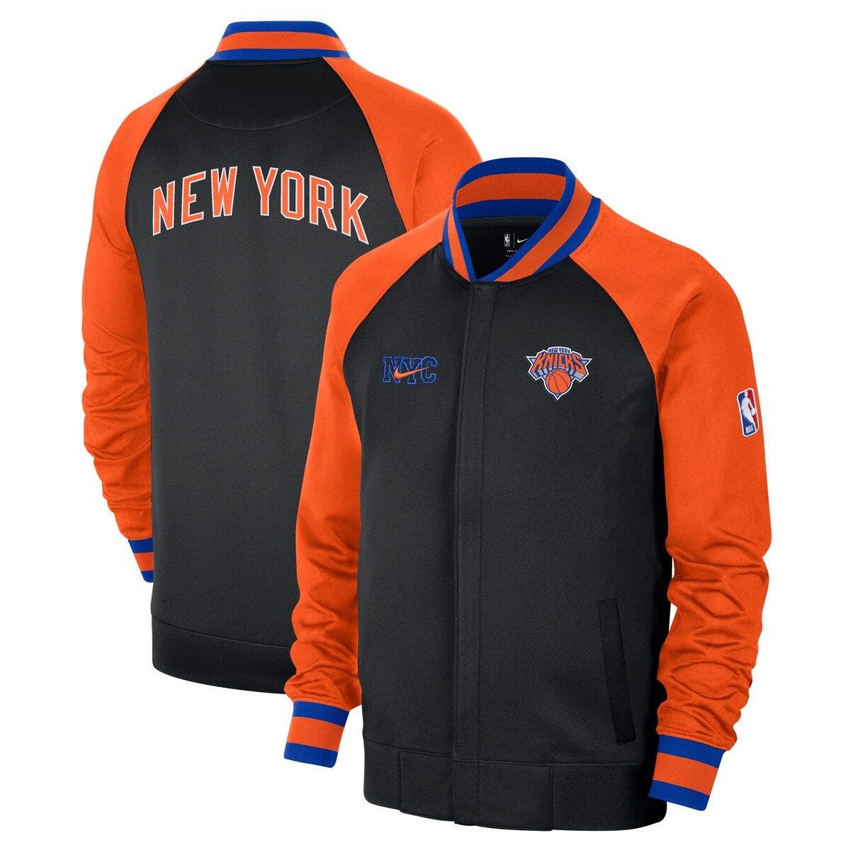 new york knicks nike therma flex showtime black