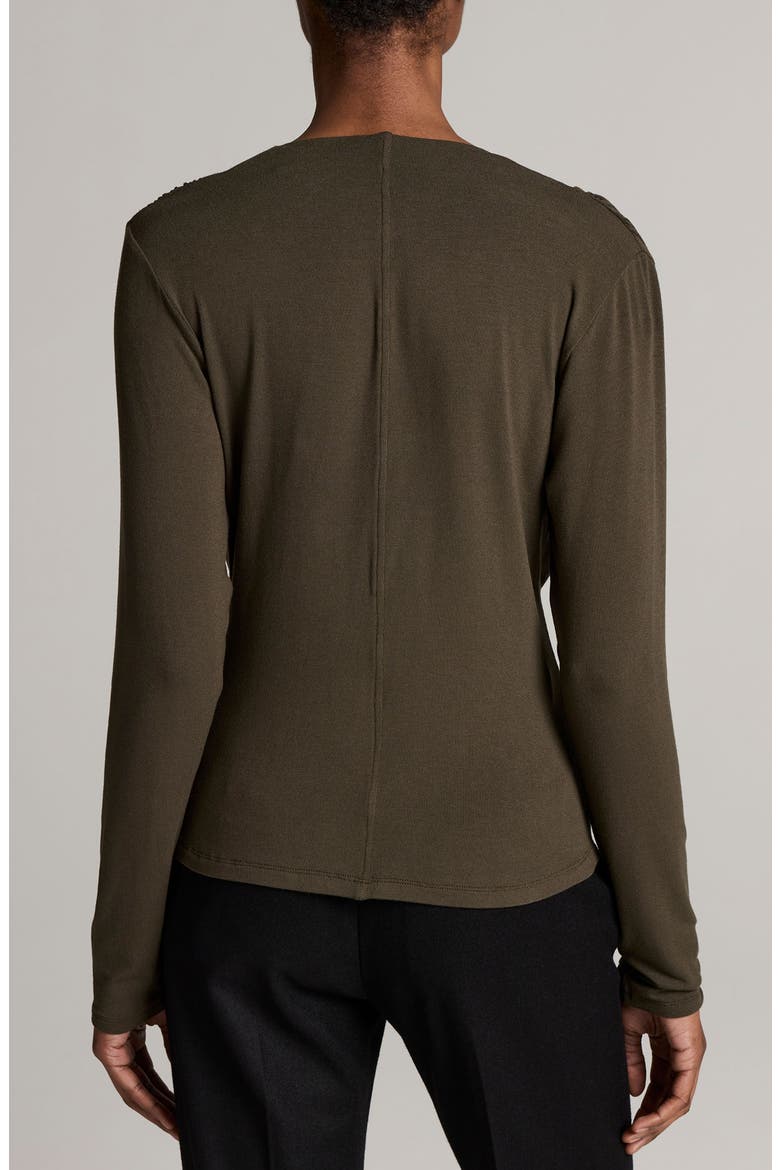 Cowl Neck Long Sleeve Top, Alternate, color, DARK MOSS