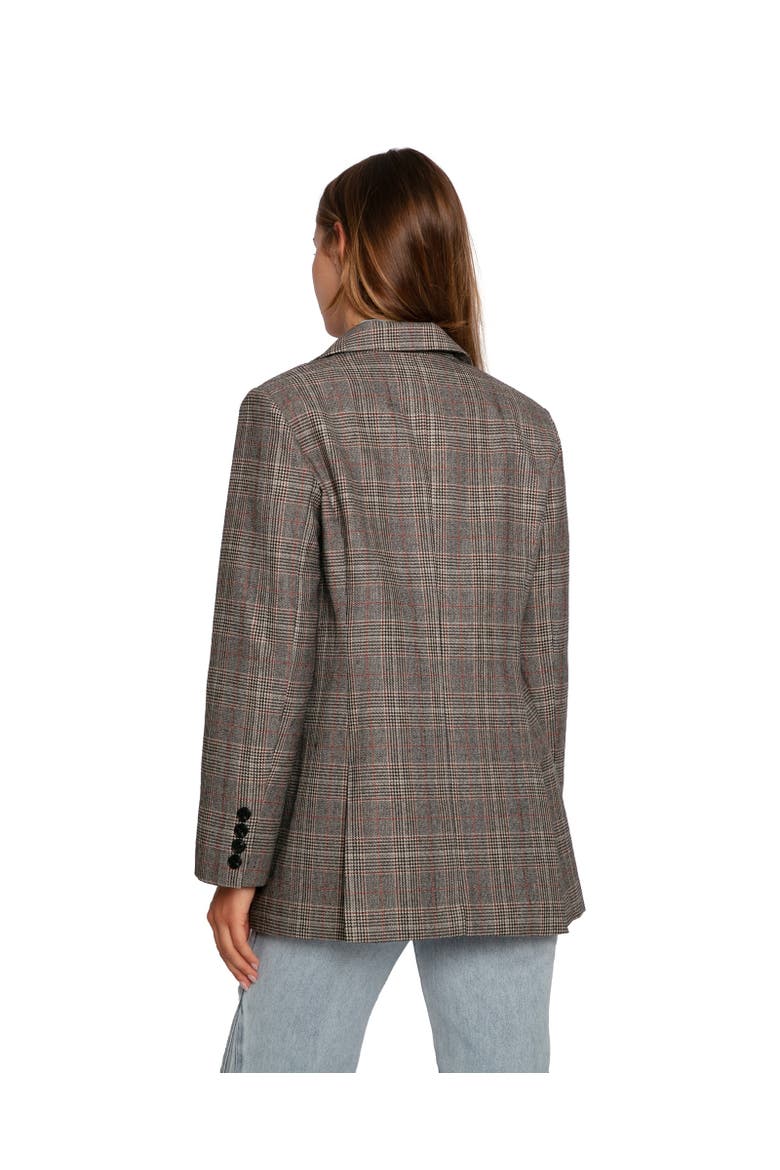Paris Grid Single Breasted Blazer, Alternate, color, Grey