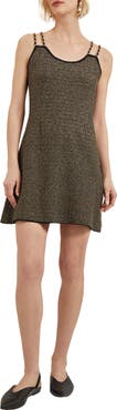 Misook Double Chain Strap Sleeveless Minidress