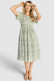 Baltic Børn Margot Eyelet Midi Dress