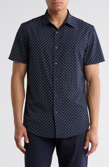 14TH & UNION 14TH & UNION SHORT SLEEVE PERFORMANCE BUTTON-UP SHIRT