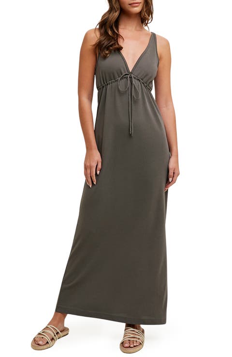 Open Back Knit Maxi Dress