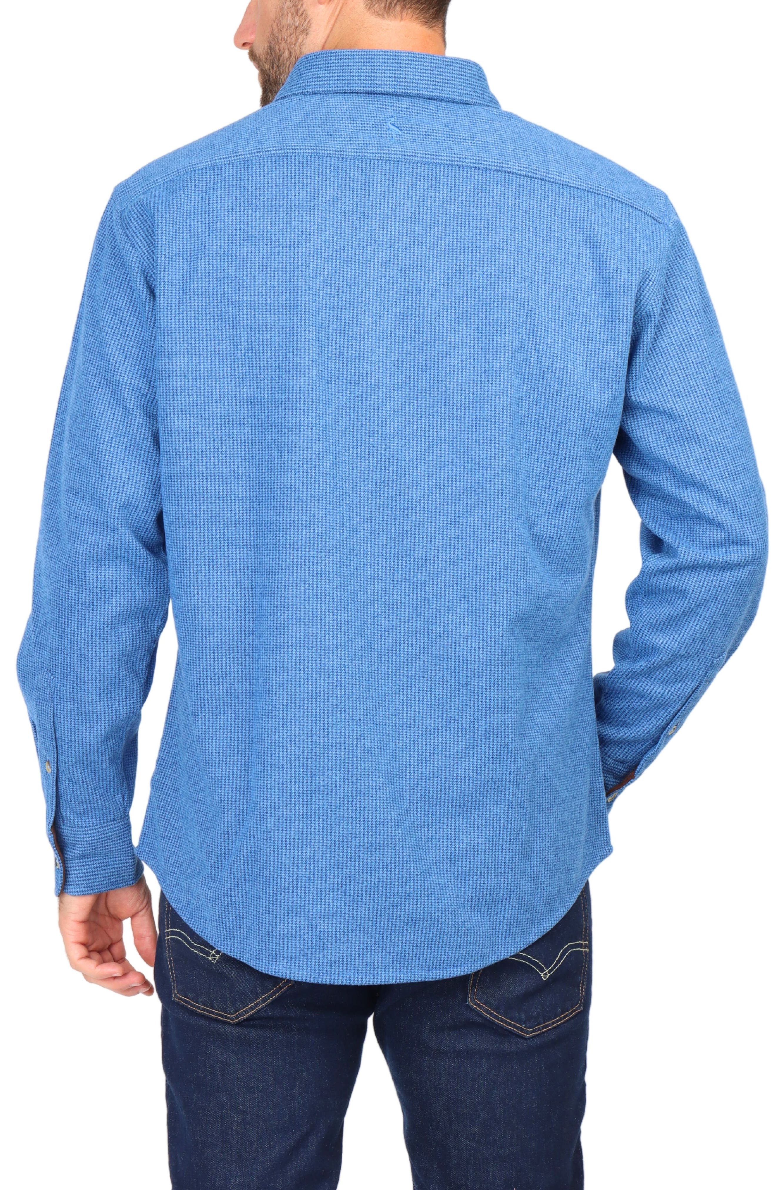 Micro Houndstooth Overshirt with Faux Suede Trim - image 4