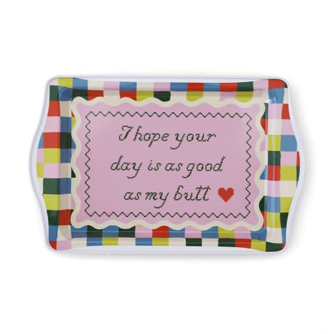 Witty Sayings Metal Trinket Trays