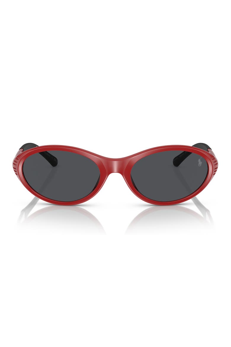 PH4197U 56mm Oval Sunglasses, Main, color, SHINY RED / GREY
