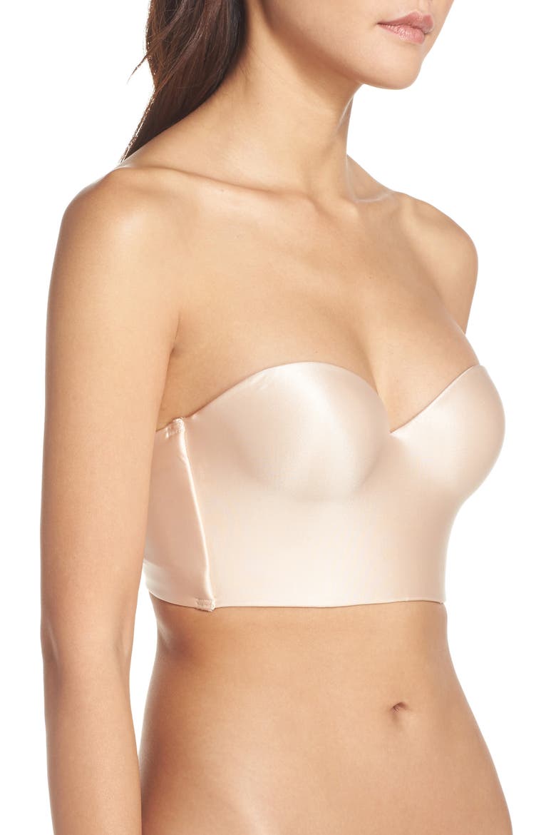 Essentials Convertible Underwire Longline Push-Up Bra, Alternate, color, BARE