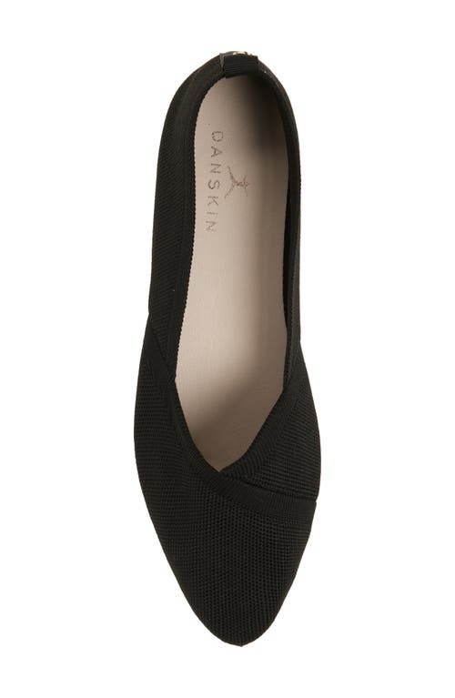 Danskin Notched Knit Flat In Black