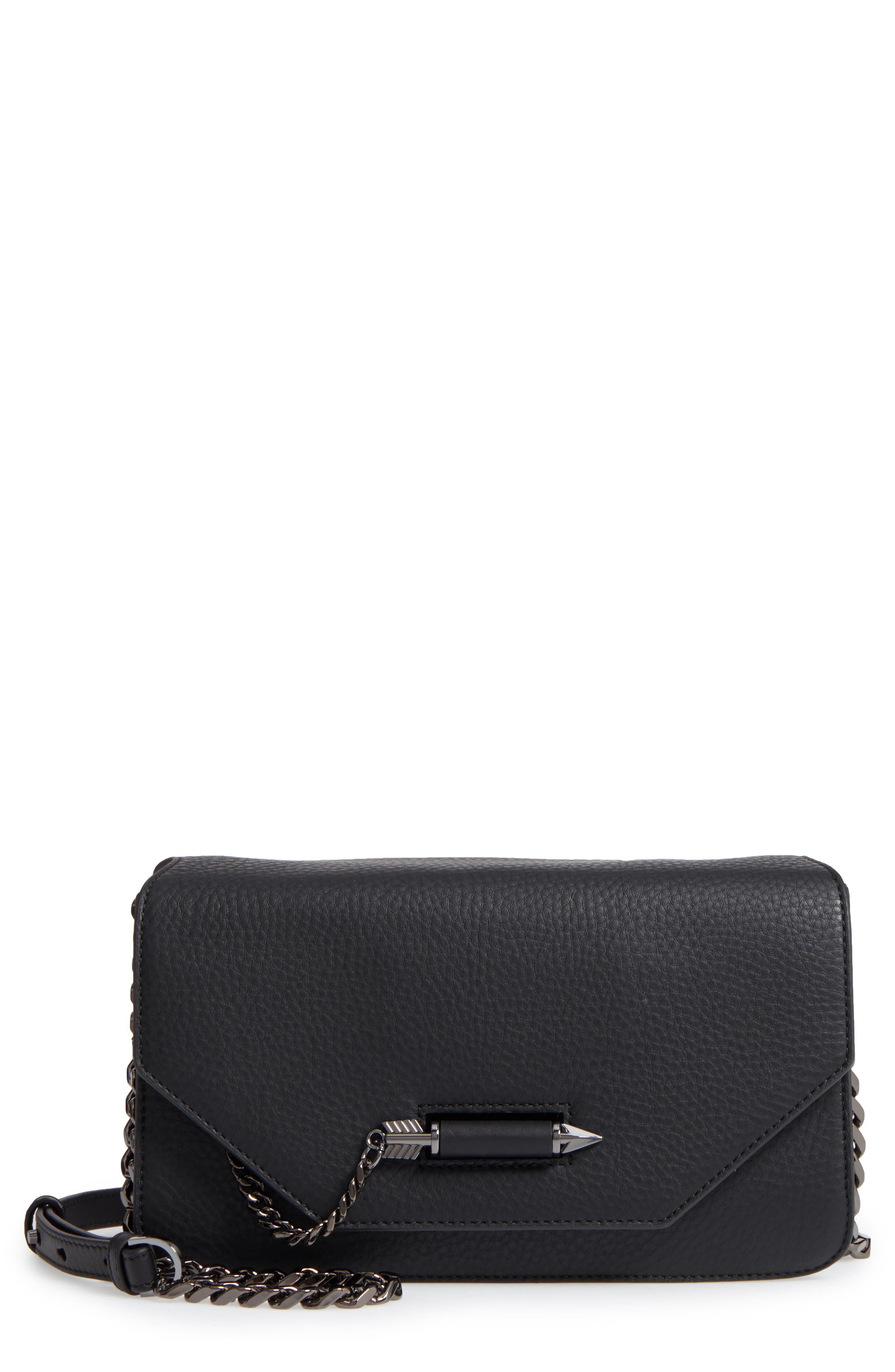 Mackage Cortney Nappa Leather Shoulder/Crossbody Bag, Main, color, 