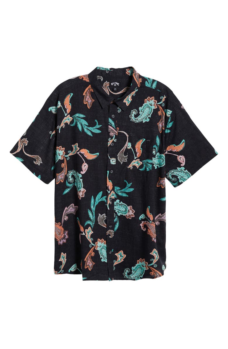 Billabong Sundays Print Short Sleeve Button-Up Shirt, Alternate, color,