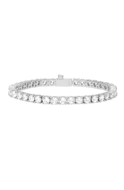 Melinda Maria Grand Heiress Cubic Zirconia Tennis Bracelet In Silverhite