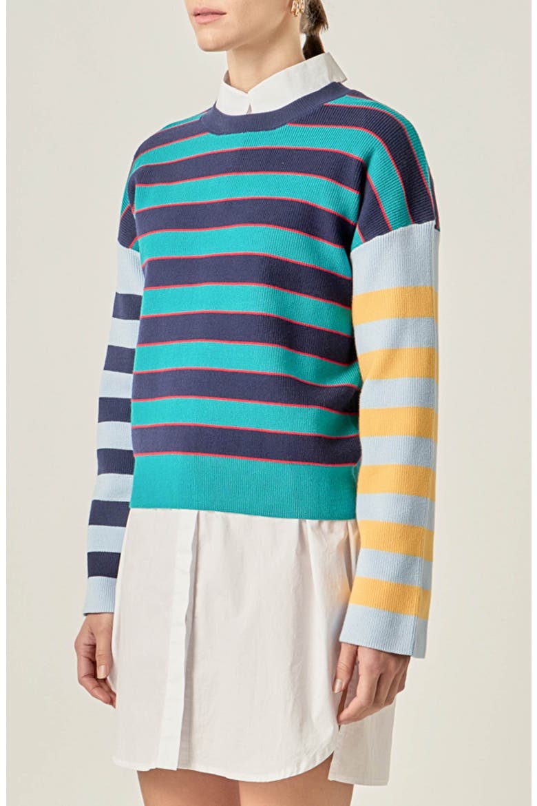 Striped Knit Top, Alternate, color, MULTI