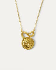 Ottoman Hands Gorgon Medusa Pendant Necklace