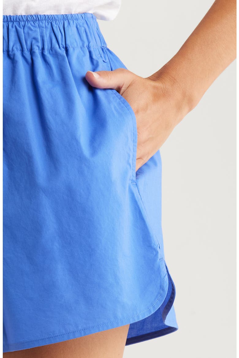 Airy Cotton Boxer Pajama Shorts, Alternate, color, ATHENIAN BLUE