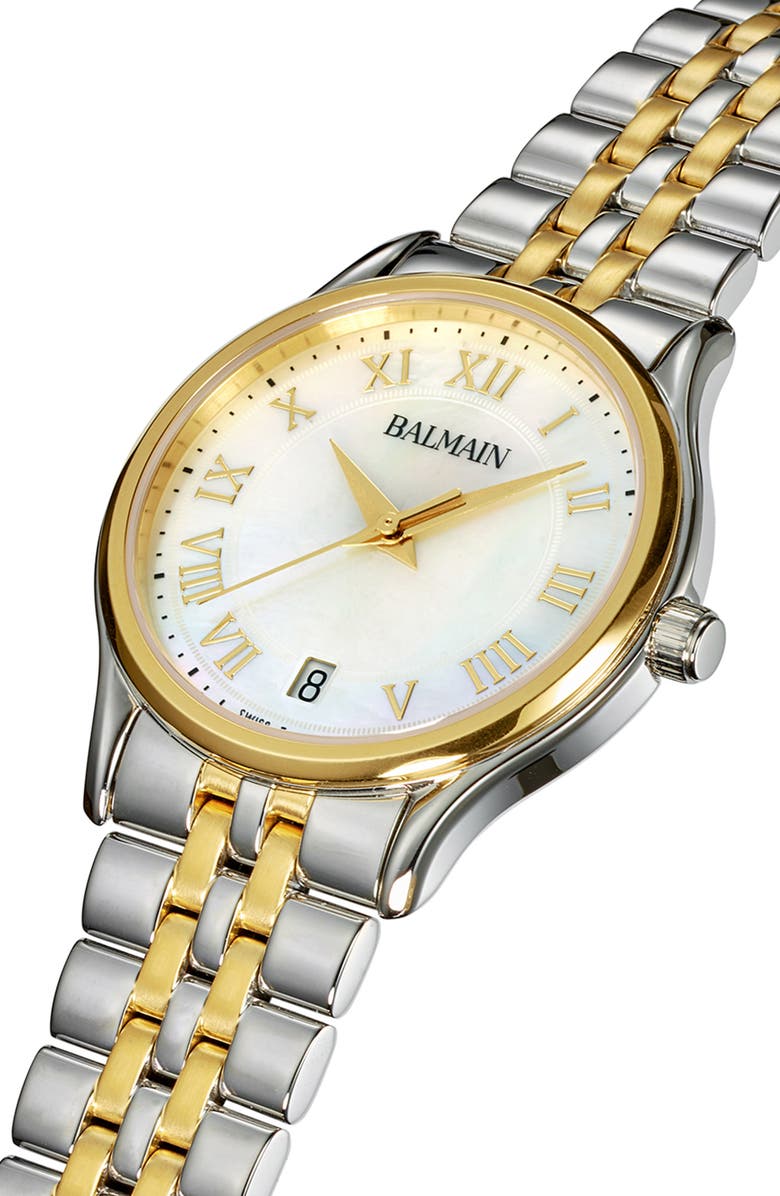 BALMAIN WATCHES Two-Tone Bracelet Watch, 32mm, Alternate, color, Stainless Steel/Yellow/ Pvd Coating