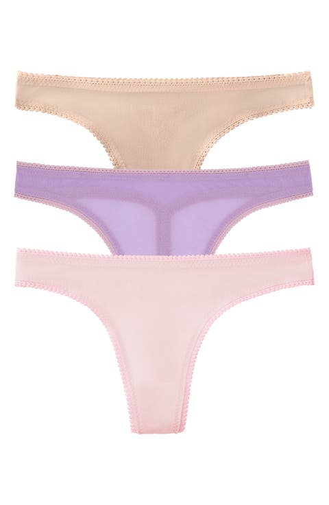 3-Pack Mesh Thongs