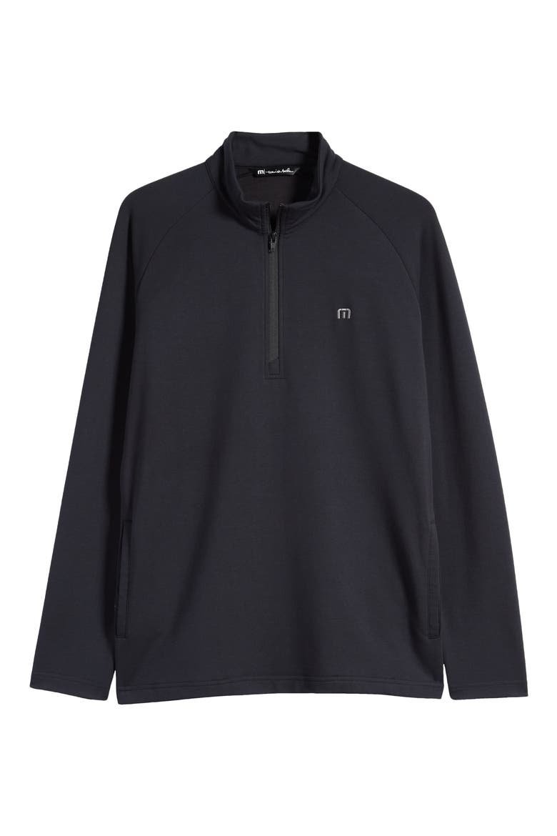 Valiant Quarter Zip Pullover, Alternate, color, BLACK