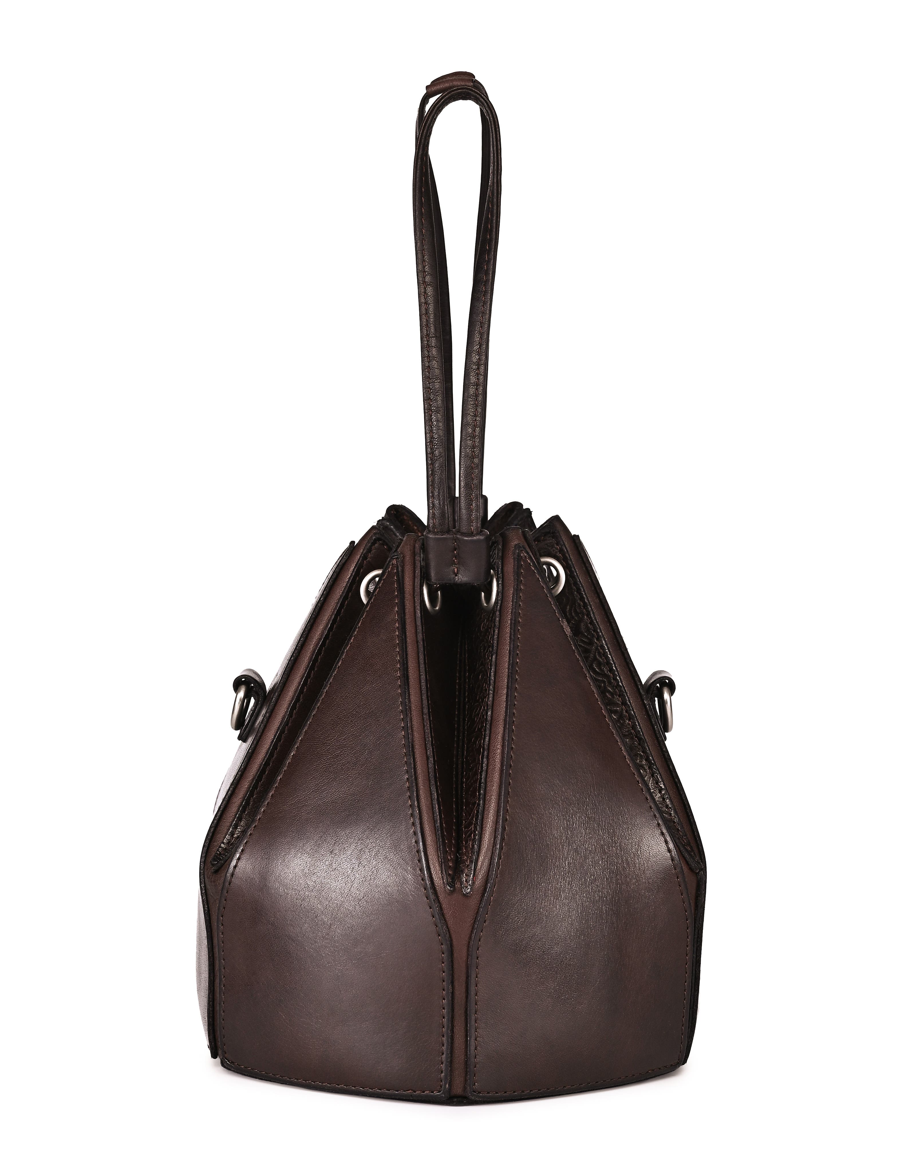 Prism Small Convertible Leather Bucket Crossbody, Alternate, color, Taupe