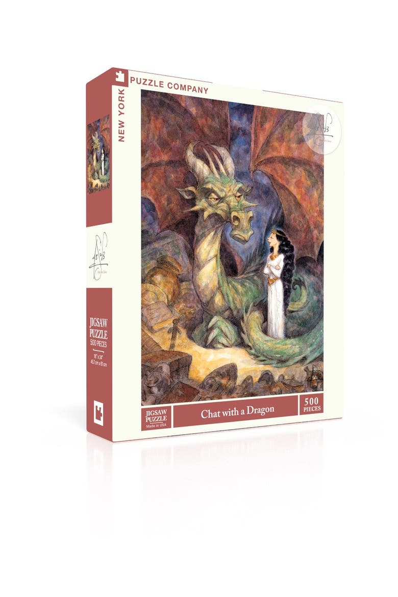 Chat with a Dragon 500 Piece Puzzle, Alternate, color, No Color