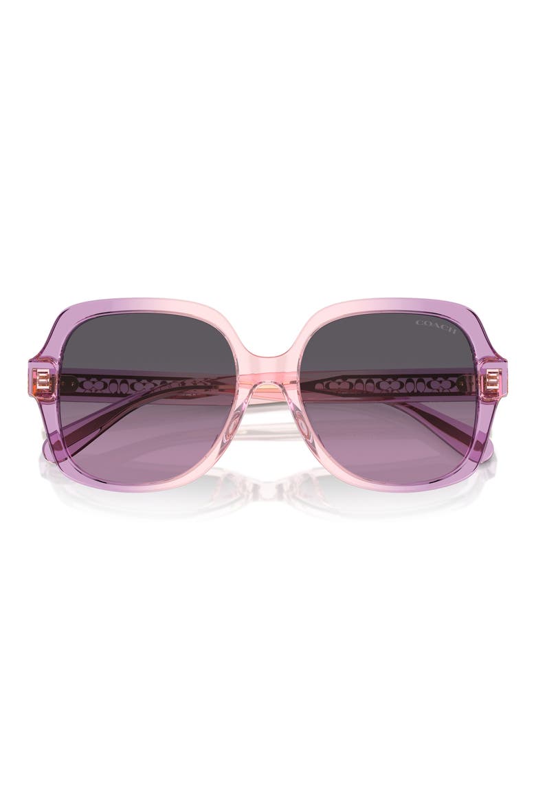 54mm Square Gradient Sunglasses, Main, color, PINK GRADIENT