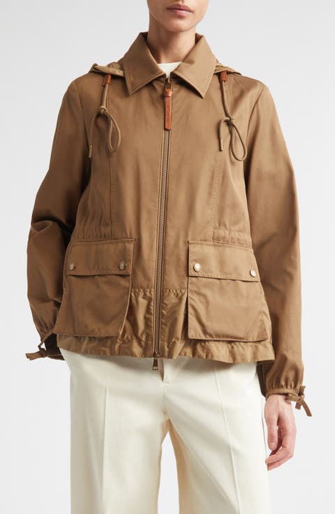 Adenium Hooded Gabardine & Taffeta Jacket