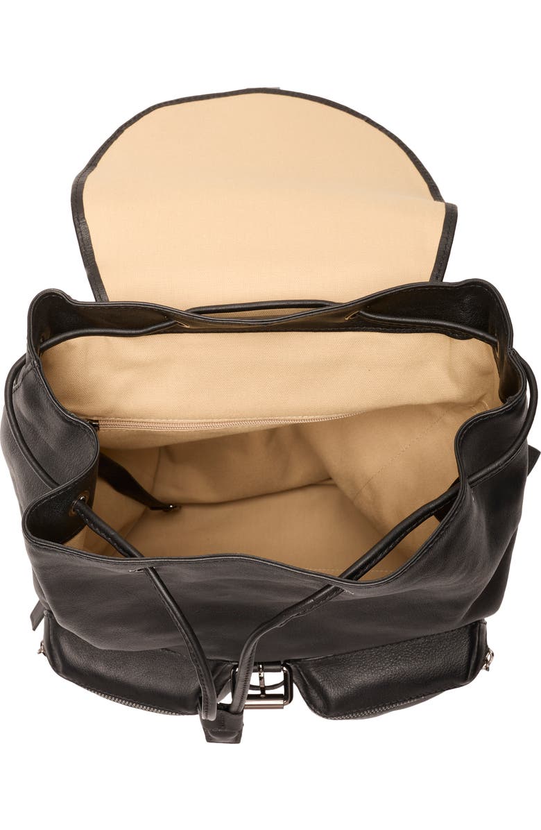 Longchamp LC3D Medium Leather Backpack, Alternate, color, Black