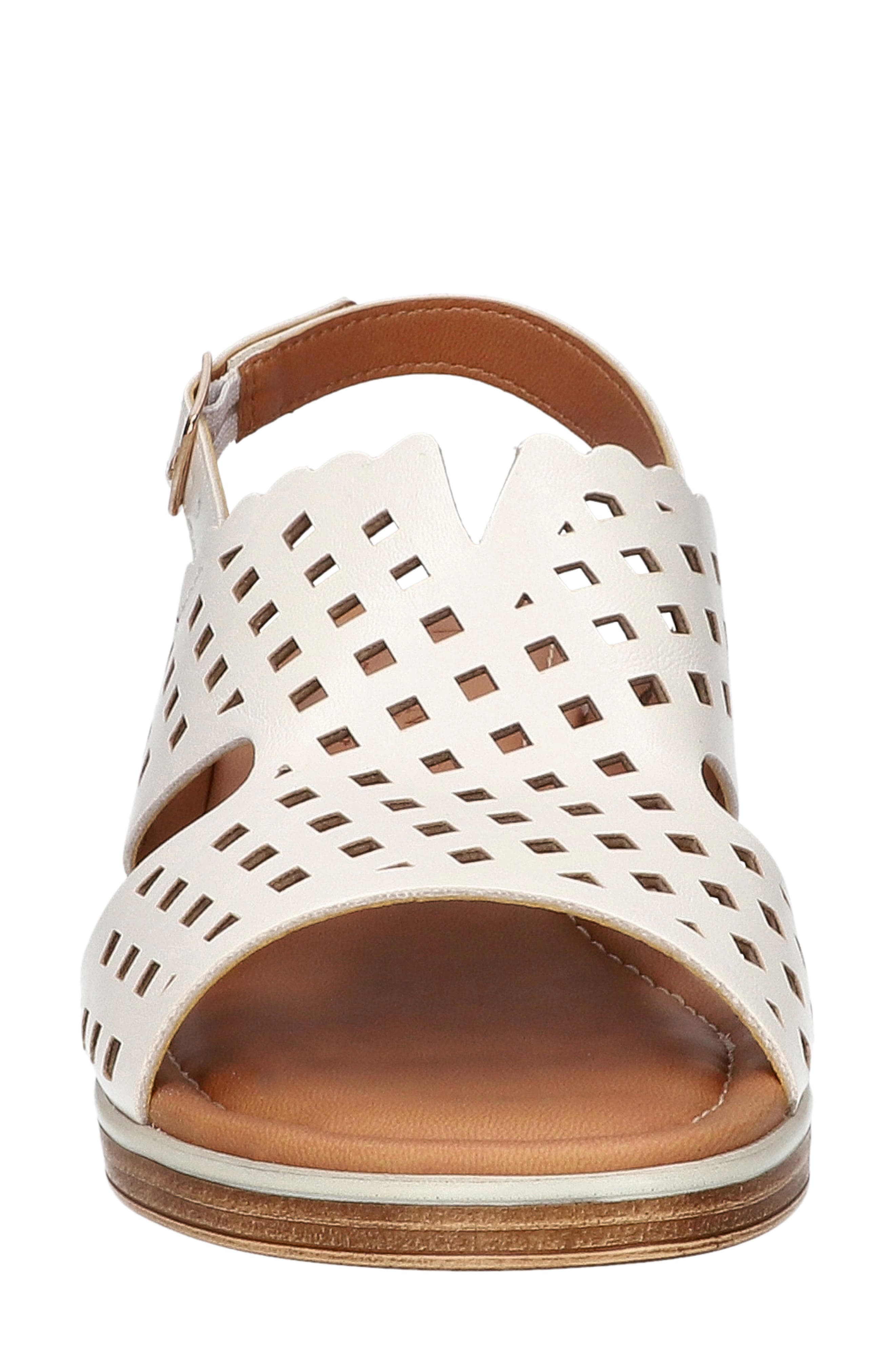 Martella Slingback Wedge Sandal, Alternate, color, WHITE