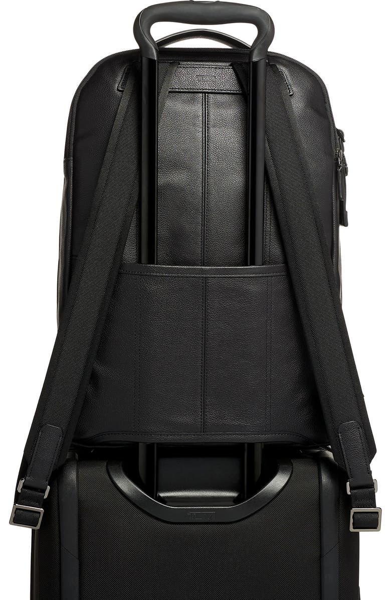 TUMI Harrison Warren Black Leather Backpack, Alternate, color,