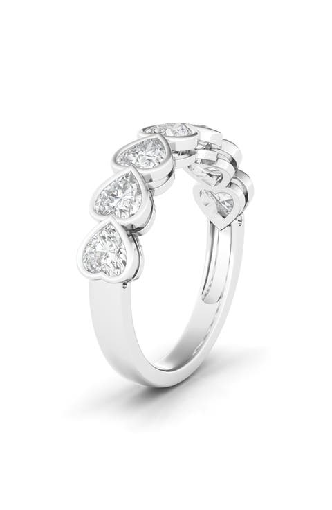 Bezel Heart Lab Created Diamond Ring