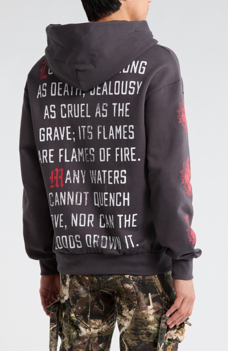 mnml Burning Desire Hoodie, Alternate, color, Washed Black