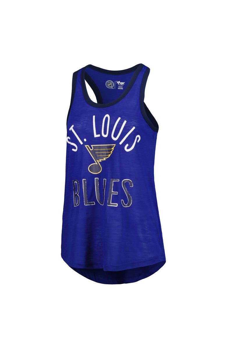 G-III 4HER BY CARL BANKS Women's G-III 4Her by Carl Banks Royal St. Louis Blues First Base Racerback Scoop Neck Tank Top, Alternate, color, 