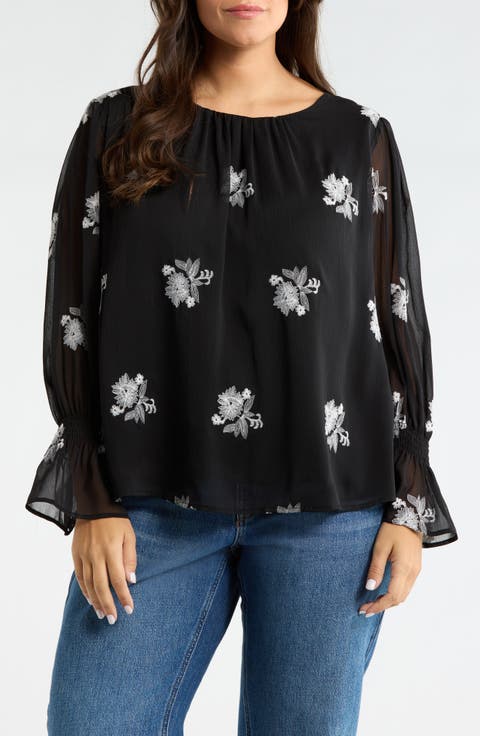 Smocked Cuff Top (Plus)