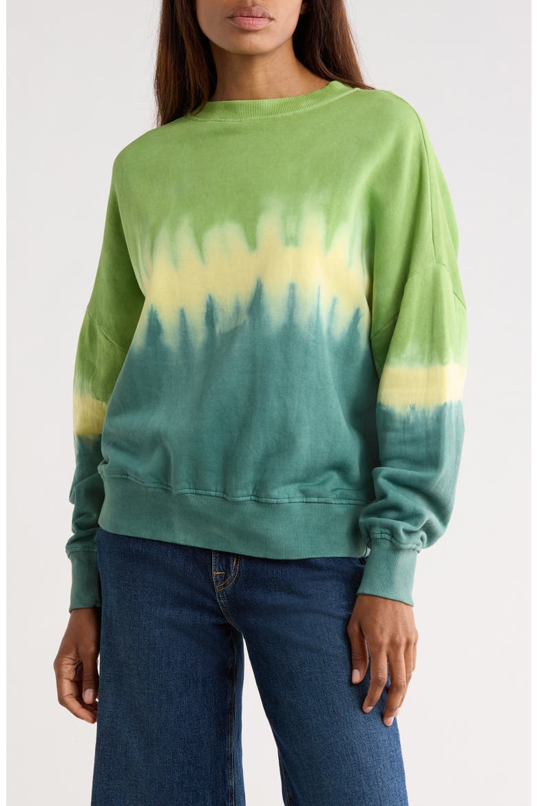 Era Tie Dye Cotton Sweatshirt, Main, color, OLIVE