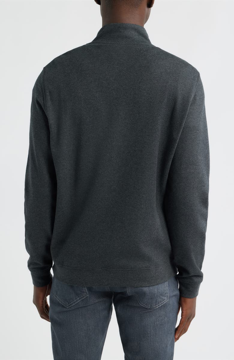 Scott Barber Pima Cotton Interlock Quarter Zip Pullover, Alternate, color, Charcoal Heather