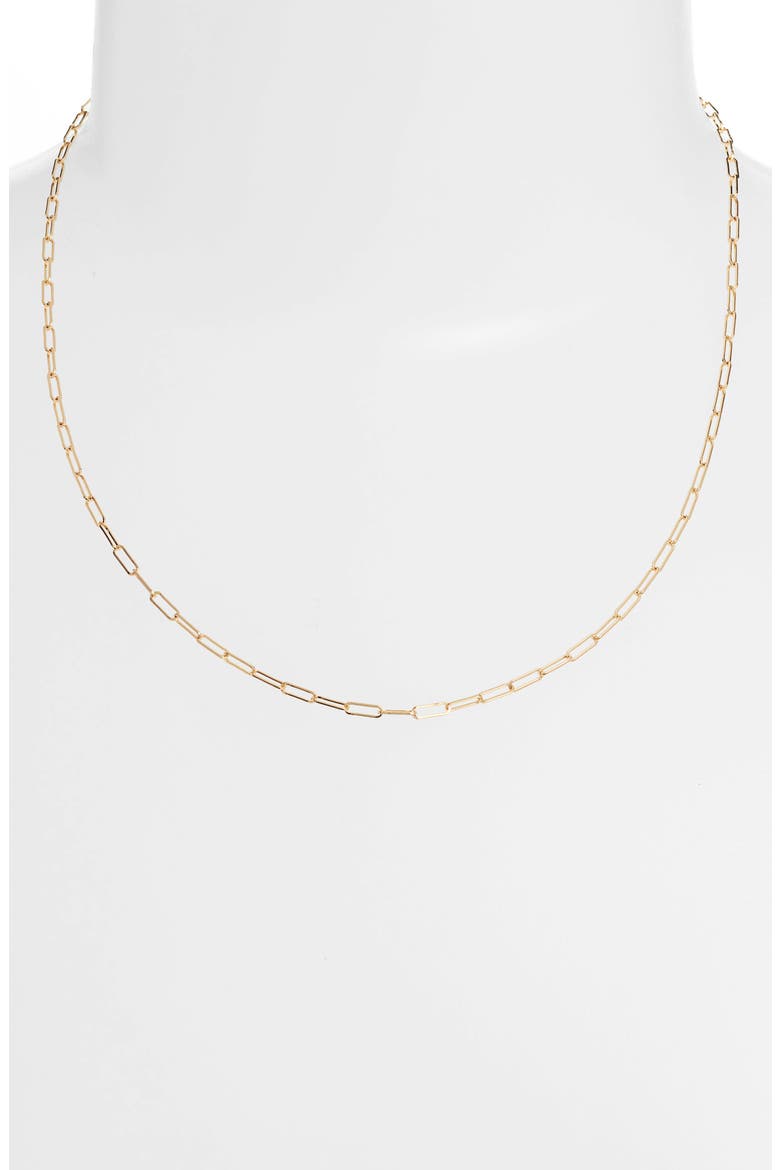 Ofira 14K Gold Paper Clip Chain Necklace (Nordstrom Exclusive), Alternate, color, 14K YELLOW GOLD