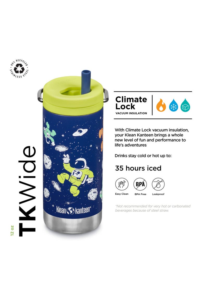 12oz TKWide Insulated Water Bottle with Twist Cap, Alternate, color, Space Case