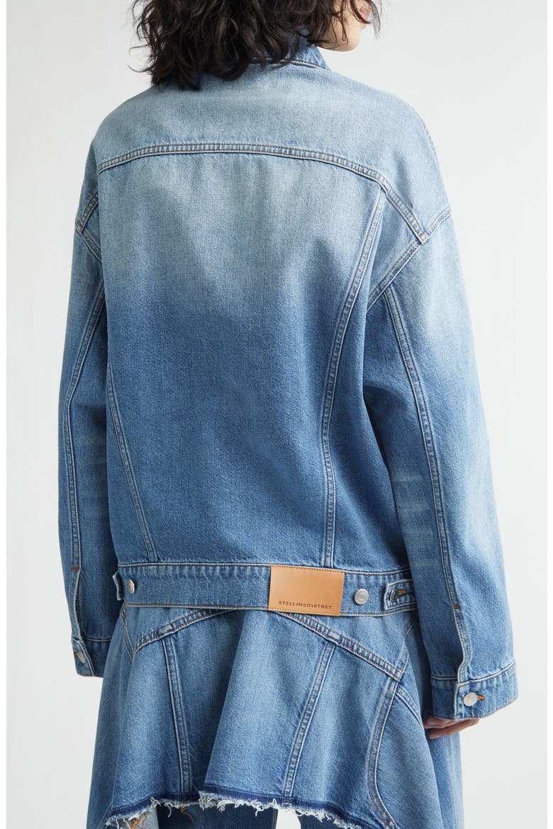 Deconstructed Denim Jacket, Alternate, color, MID BLUE