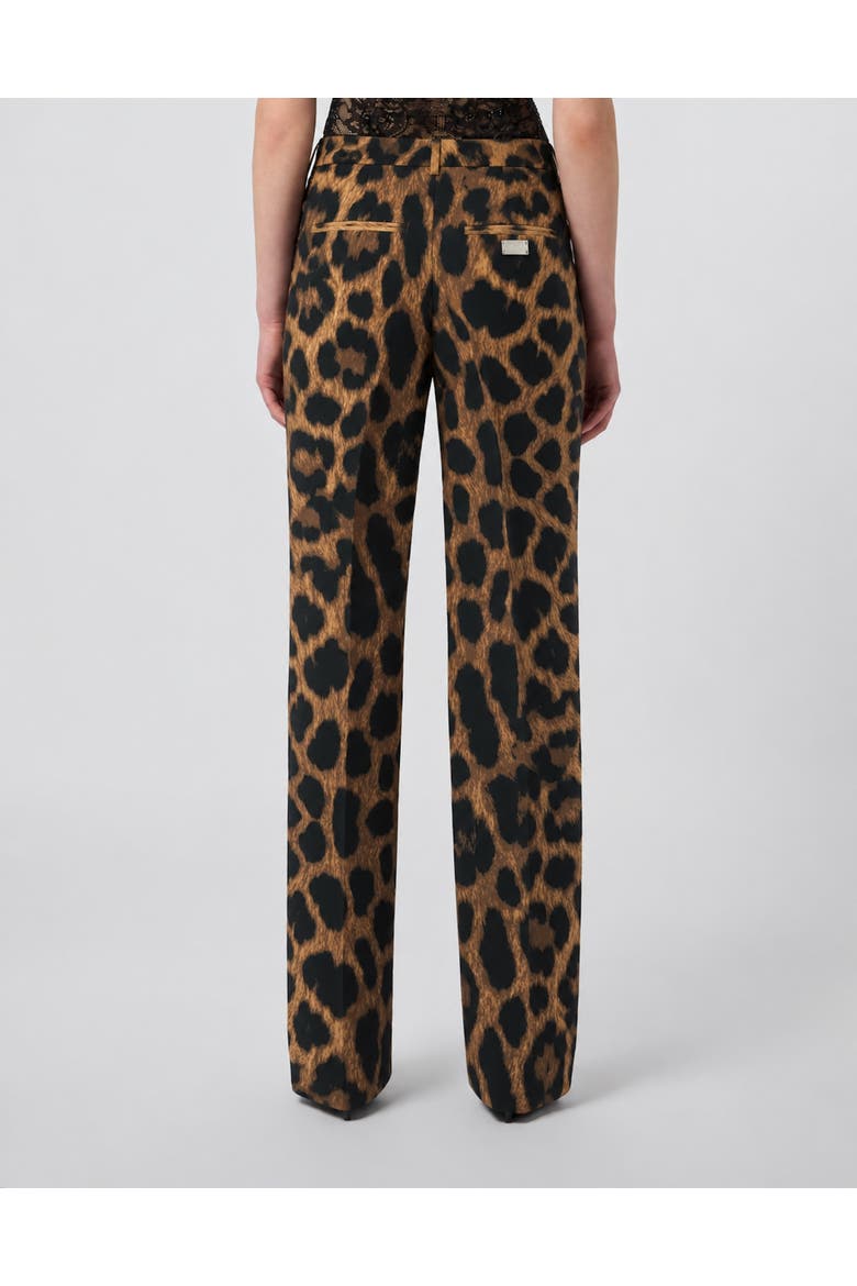 Leopard Trousers Straight Fit Women, Alternate, color, leopard