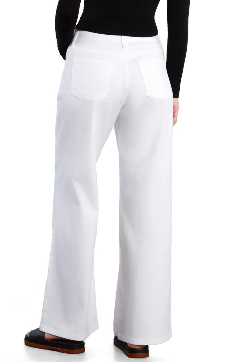 Myra Mid Rise Wide Leg Jeans, Alternate, color, WHITE
