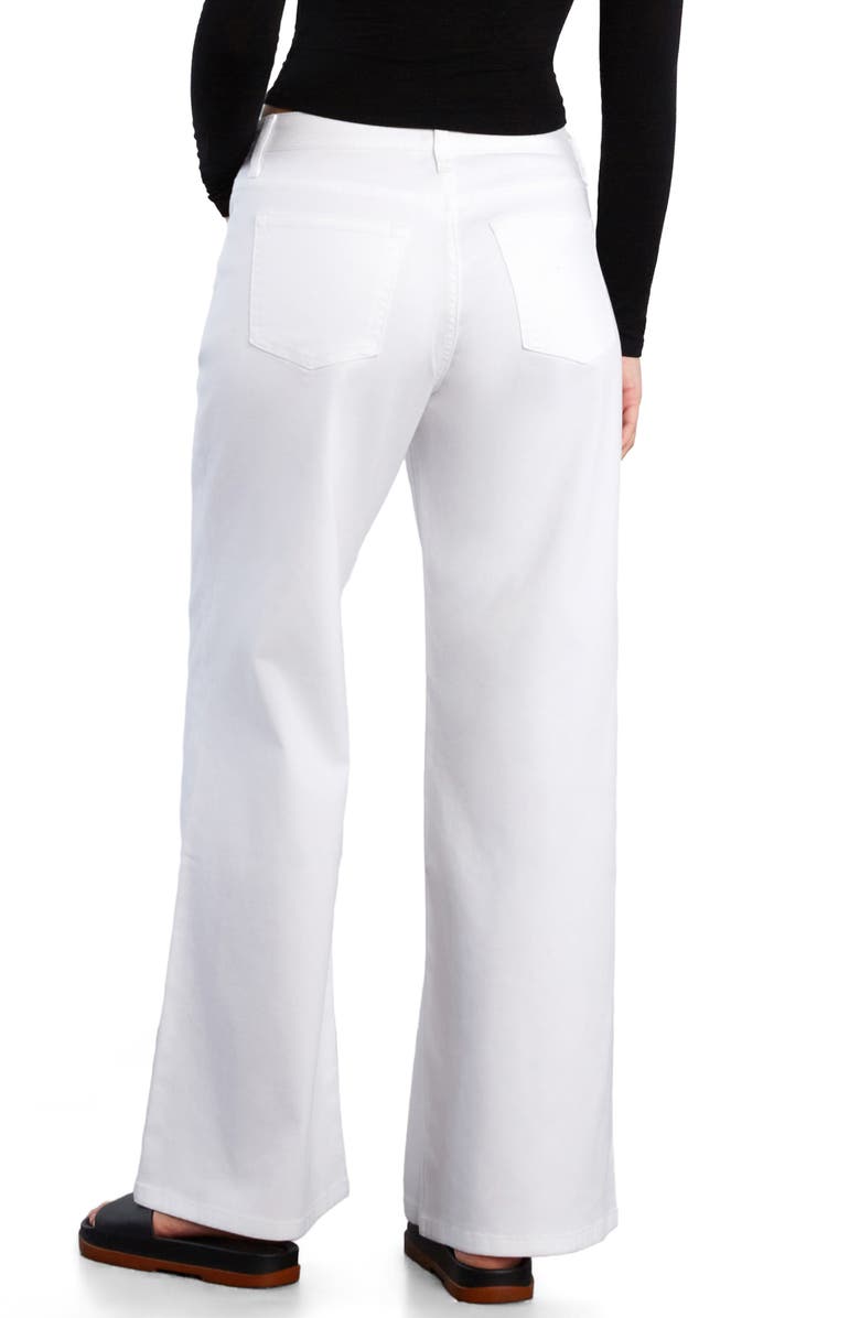 HINT OF BLU Myra Mid Rise Wide Leg Jeans, Alternate, color, White