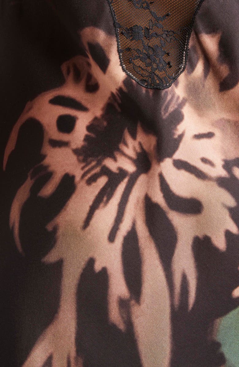 Collina Strada Stone Flower Drip Anemone Satin & Lace Tank Dress, Alternate, color, 