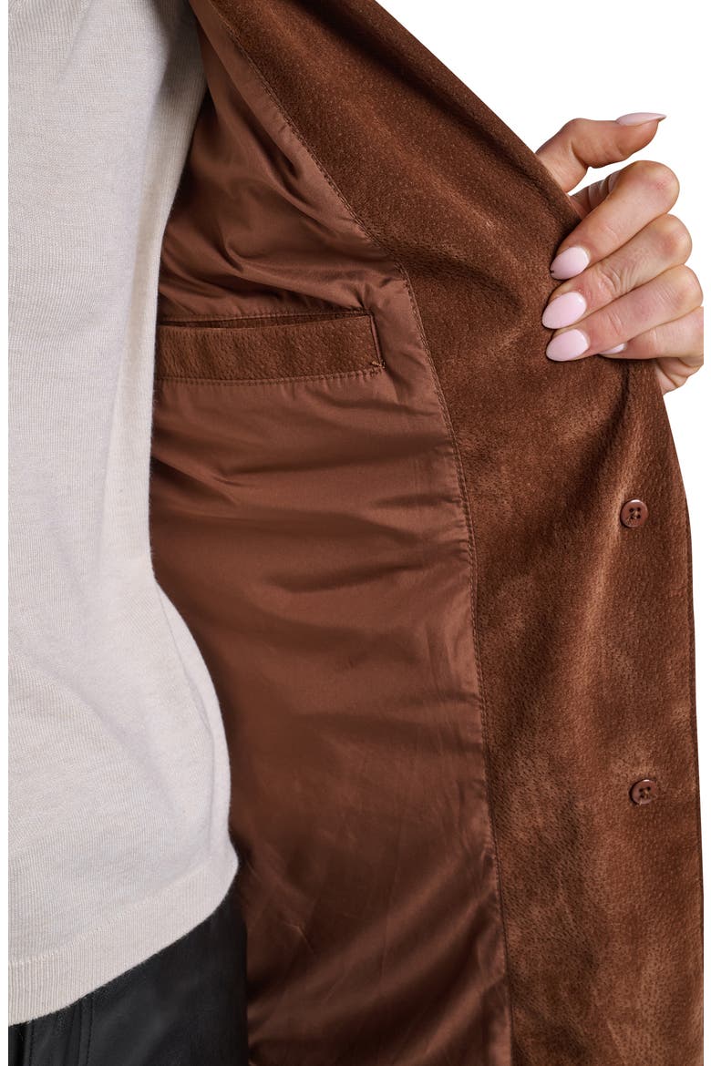 Faux Suede Blazer, Alternate, color, MAPLE FAUX SUEDE
