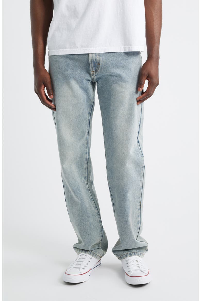 Stock Straight Leg Jeans, Main, color, WASHED BLUE