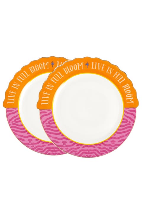 Luohu Porcelain Service Plate 11" Set of 2