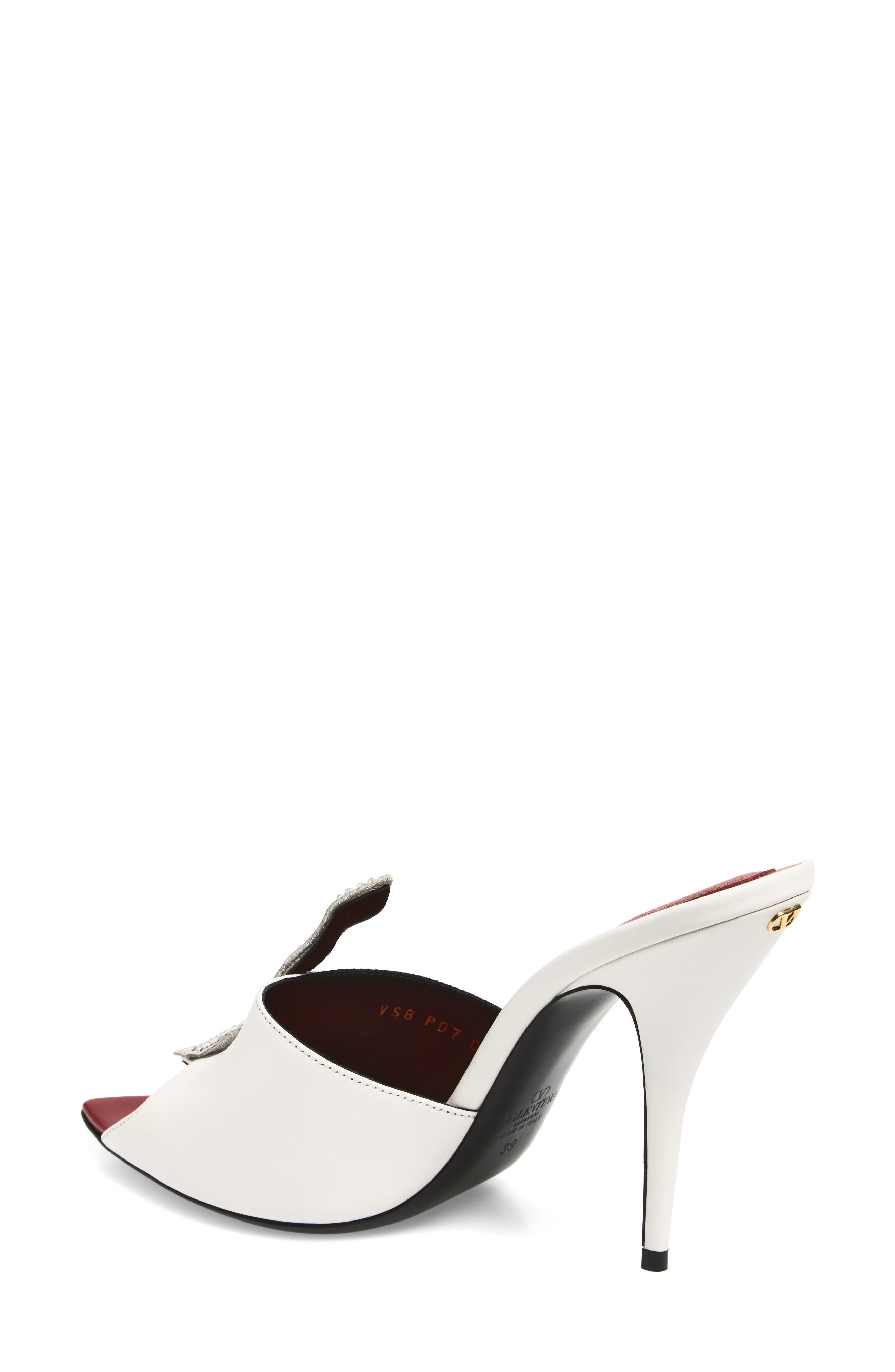 Valentino Garavani Coeur Vipère Sandal, Alternate, color, White