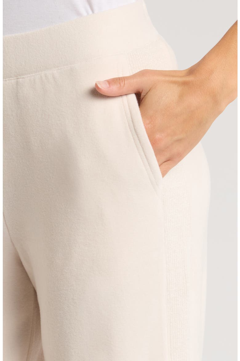 Malibu Collection® Brushed Fleece Track Pants, Alternate, color, SAND DUNE