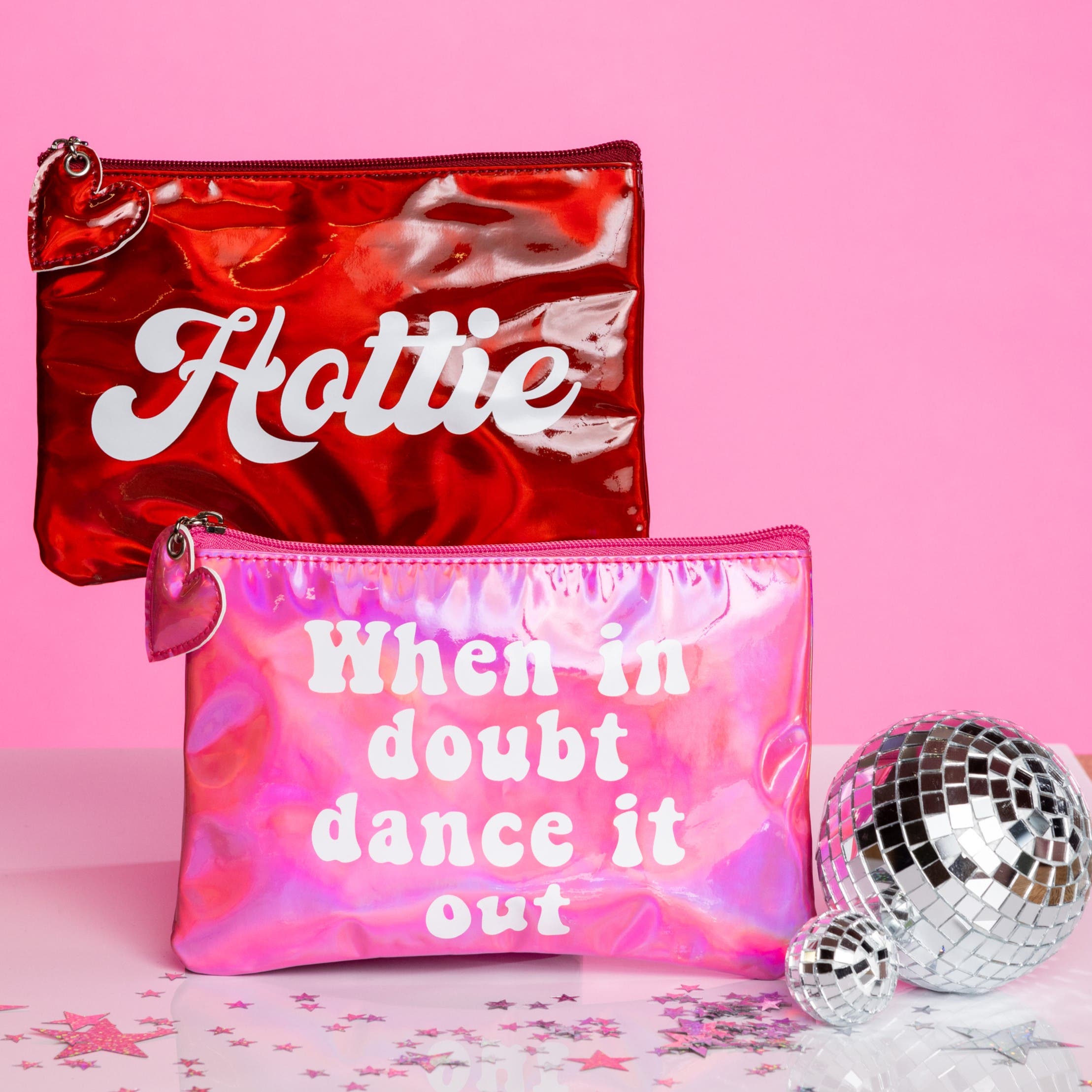 Hottie Metallic Bag Plastic Red, Alternate, color, Red