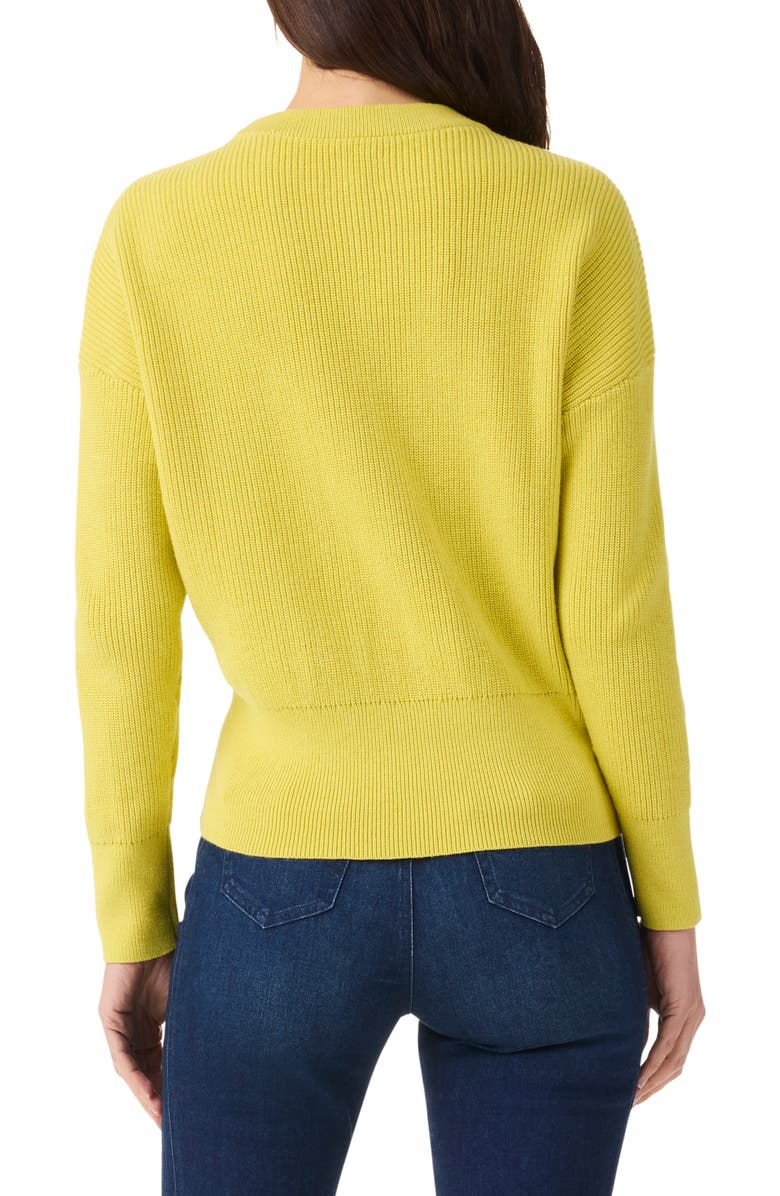 NIC+ZOE Stitch Crewneck Sweater, Alternate, color, Limone